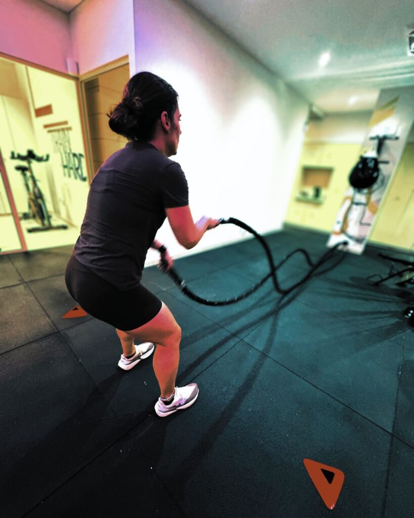 Battle ropes training