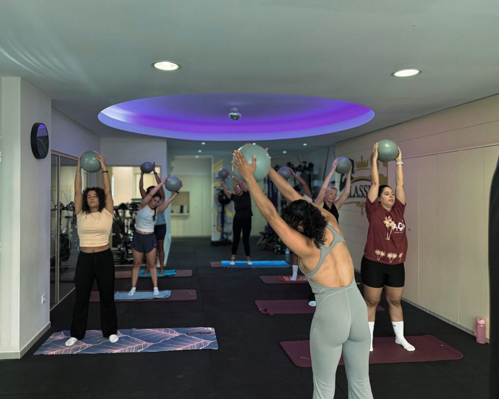 Group class in the main studio